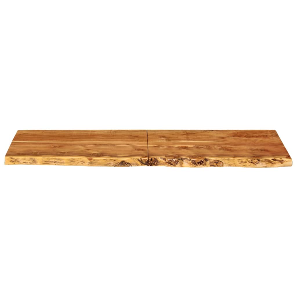 Piano Per Vanità Bagno In Massello Di Acacia 140x52x3,8 cm