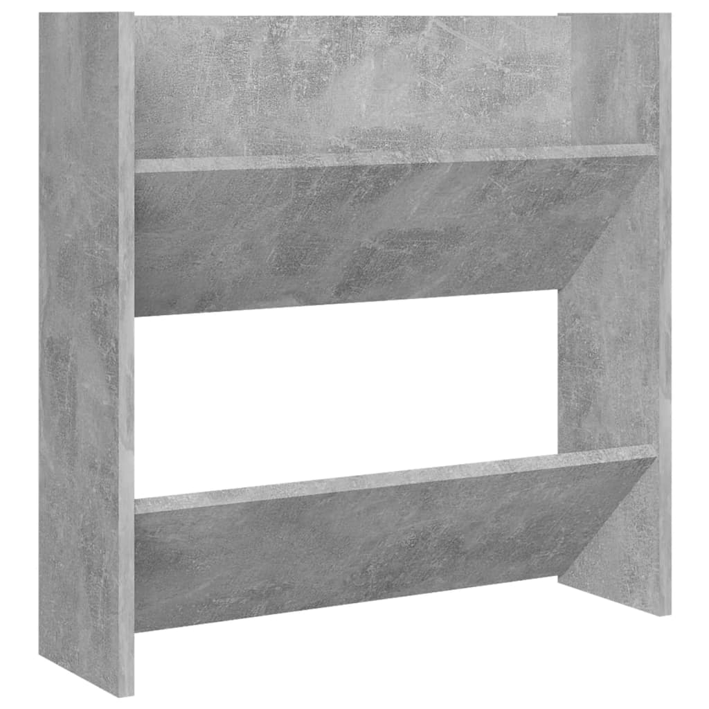 Scarpiere Muro 2pz Grigio Cemento 60x18x60cm Legno Multistrato