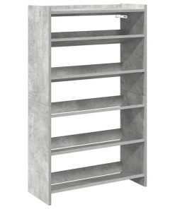 Scarpiera Grigio Cemento 60x25x100 Cm In Truciolato