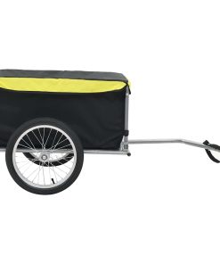 Rimorchio Da Bici Nero E Giallo 65 kg