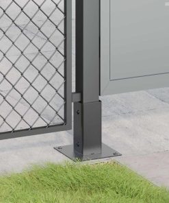 Basi Per Pali Quadrati 4 Pz 71x71 Mm Acciaio Verniciato Polvere