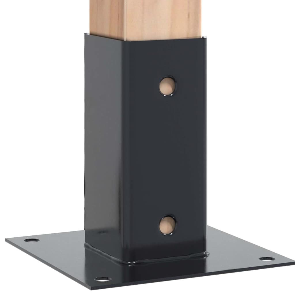 Basi Per Pali Quadrati 4 Pz 71x71 Mm Acciaio Verniciato Polvere - Image 6