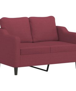 Divano A 2 Posti Rosso Vino 120 Cm In Tessuto