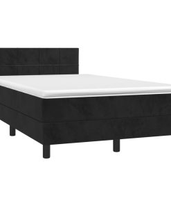 Giroletto A Molle Con Materasso Nero 120x190 Cm In Velluto