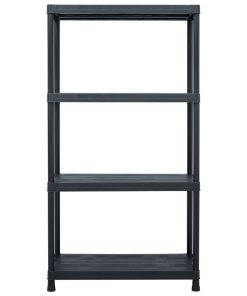 Scaffali 5 Pz 60x30x138 Cm Nero In Plastica
