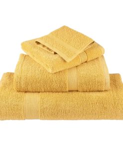 Asciugamani Ospiti Solund 4 Pz Oro 30x50 Cm 600gsm