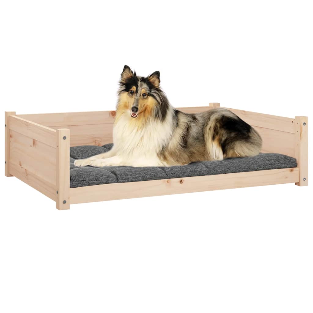 Cuccia Per Cani 95,5x65,5x28 Cm In Legno Massello Di Pino
