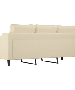 Divano A 3 Posti Crema 180 Cm In Tessuto