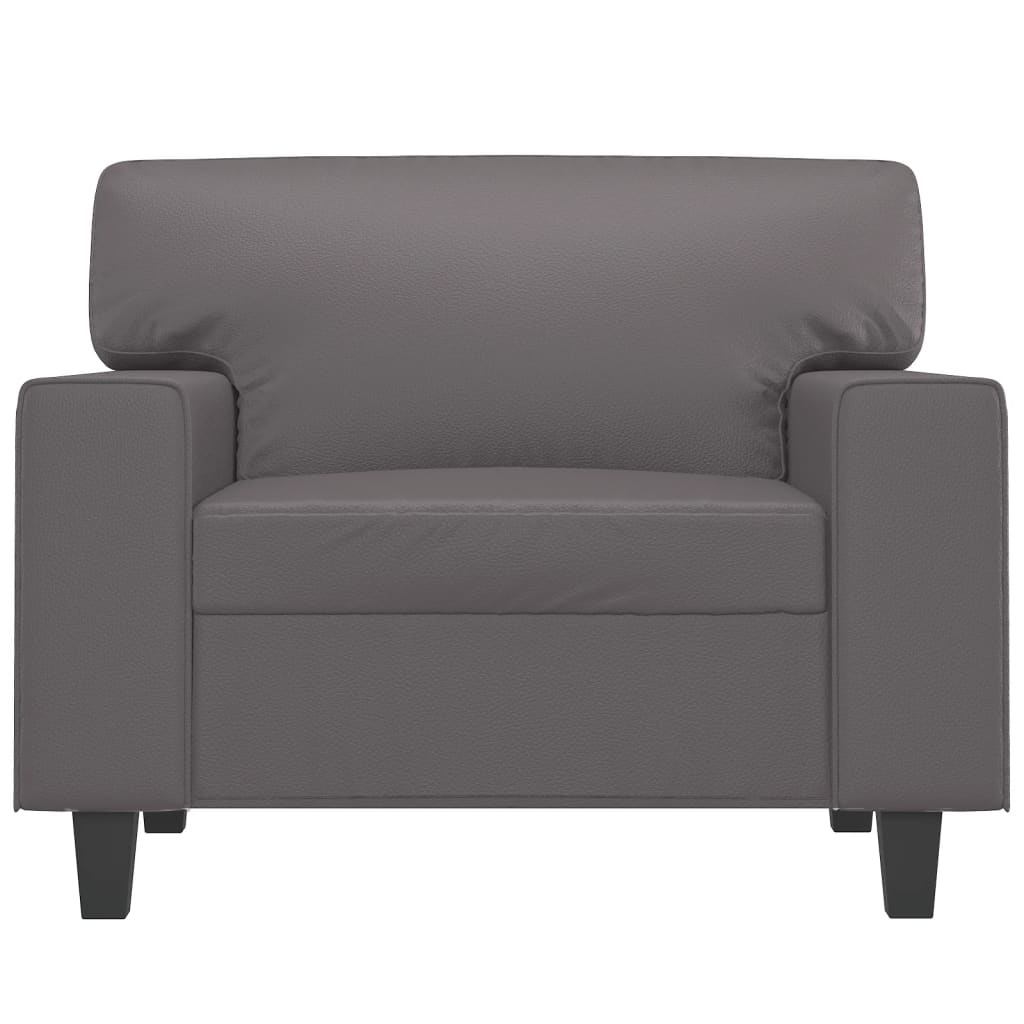 Poltrona Grigia 60 Cm In Similpelle
