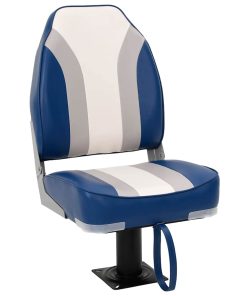 Set Sedile Da Barca Pieghevole 2pz Con Schienale Alto