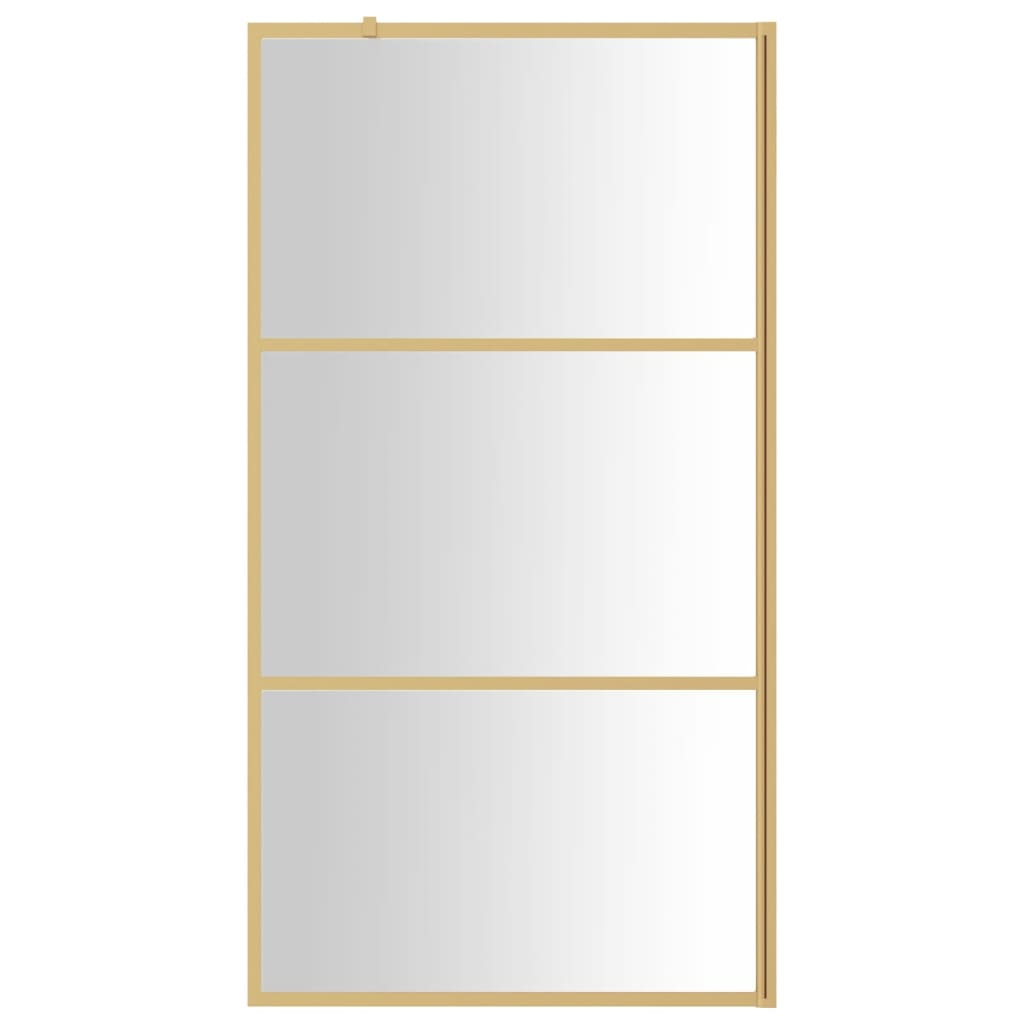 Parete Per Doccia WalK-In Vetro Trasparente Esg 100x195 Cm Oro - Image 3
