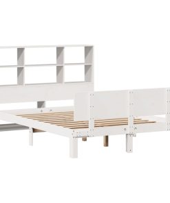 Letto Libreria Senza Materasso Bianco 120x200 Cm Legno Di Pino