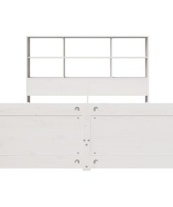 Letto Libreria Senza Materasso Bianco 140x200 Cm Legno Di Pino