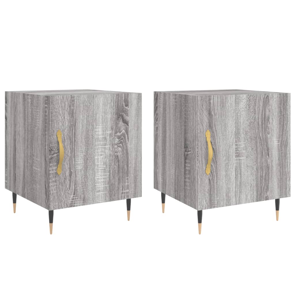 Comodini 2 Pz Grigio Sonoma 40x40x50 Cm In Legno Multistrato - Image 5