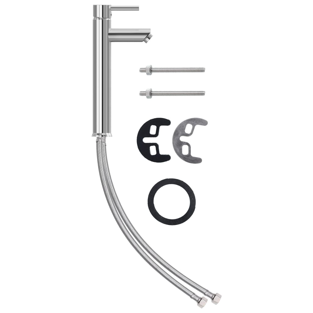 Lavandino Rubinetto E Piletta A Pressione Vetro Temperato Oro - Image 2