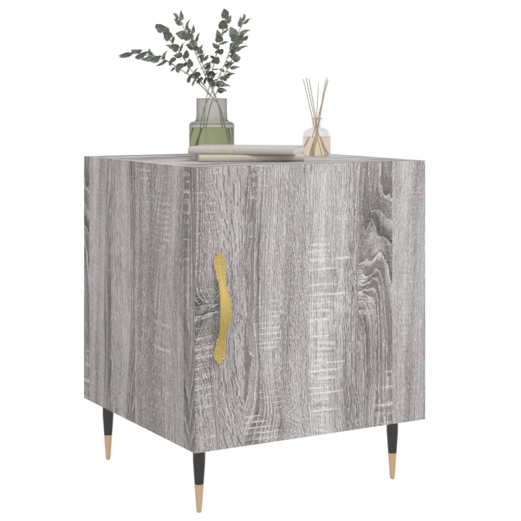 Comodini 2 Pz Grigio Sonoma 40x40x50 Cm In Legno Multistrato - Image 3