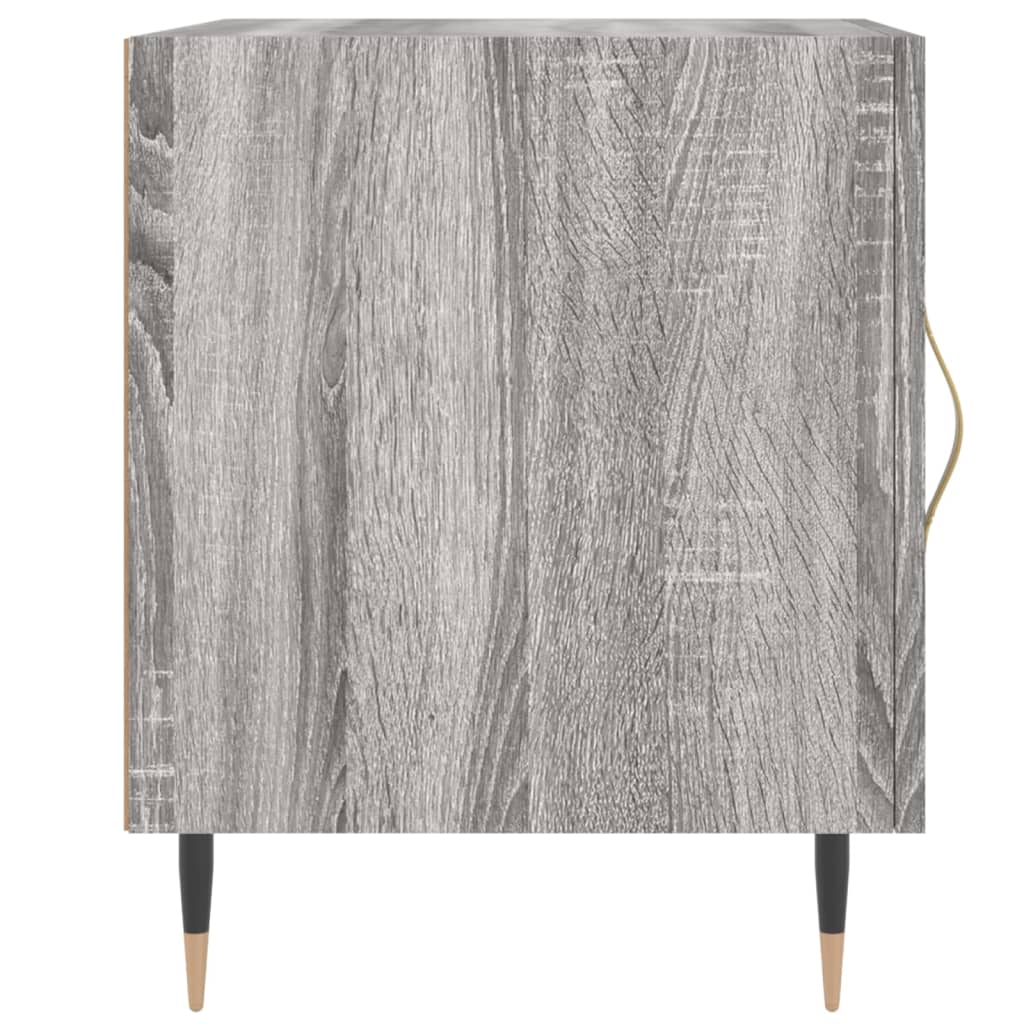Comodini 2 Pz Grigio Sonoma 40x40x50 Cm In Legno Multistrato
