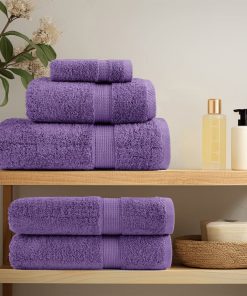 Asciugamani Premium Solund 2 Pz Viola 100x200 Cm 600 G/m²