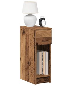 Comodini Con Cassetto 2 Pz In Legno Antico 20x36x60 cm