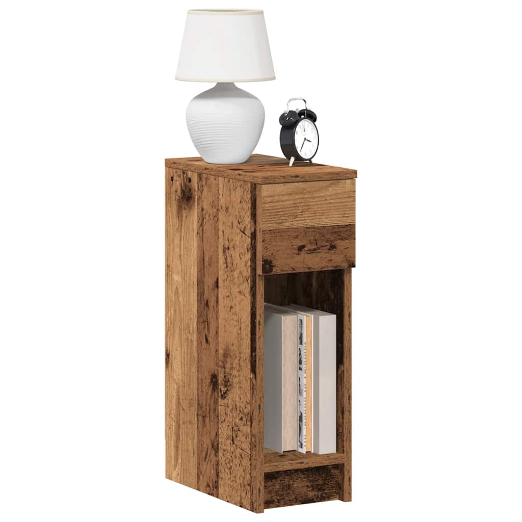 Comodini Con Cassetto 2 Pz In Legno Antico 20x36x60 cm