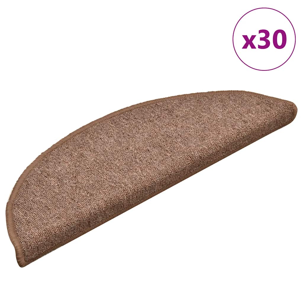 Tappetini Per Scale 30 Pz Marroni 56x17x3 cm