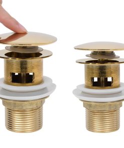 Scarico A Pressione Con Troppopieno Oro 6,4x6,4x9,1 cm