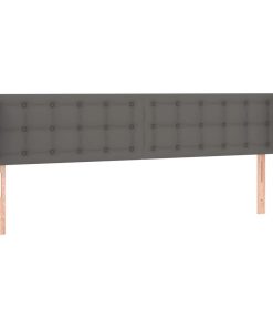 Testiera Ad Orecchio Grigio 183x23x78/88 Cm In Similpelle
