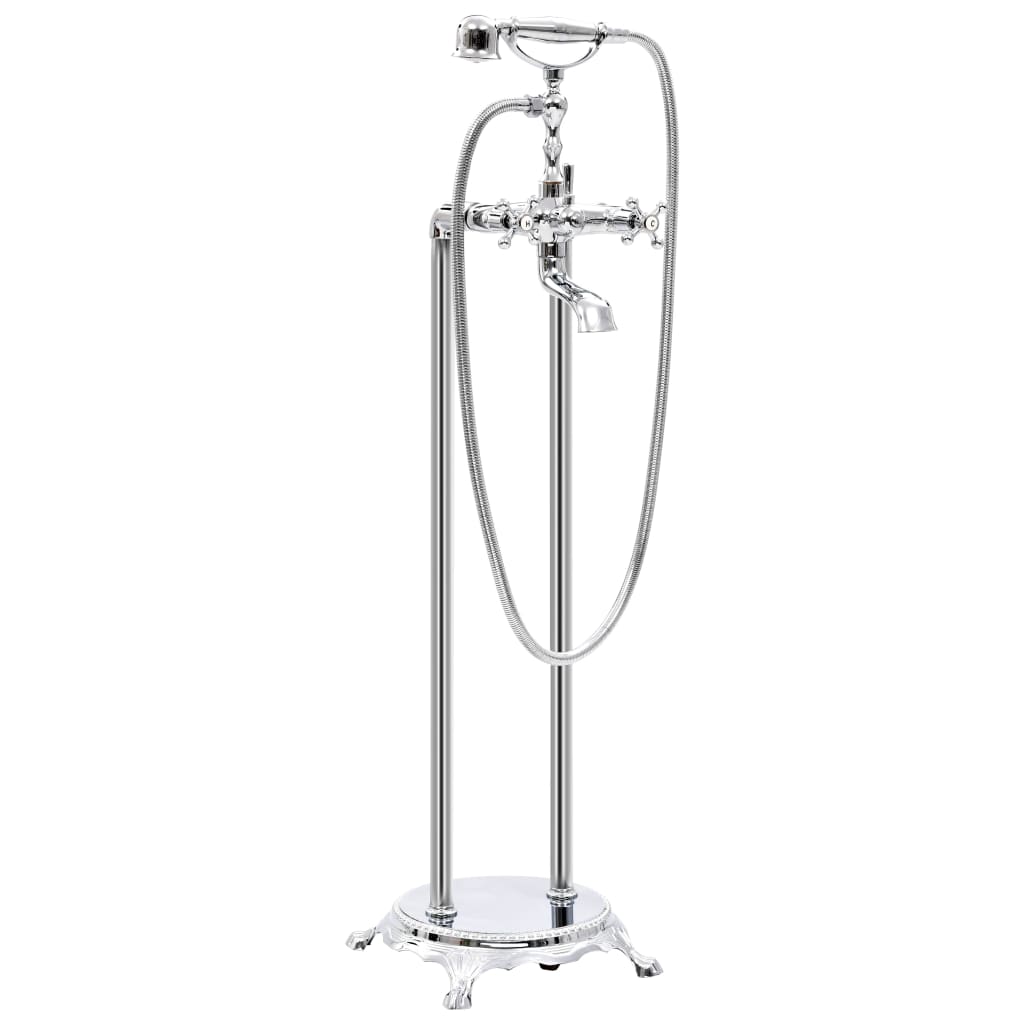 Rubinetteria A Colonna Per Vasca Acciaio Inox 99,5 Cm Argento - Image 3