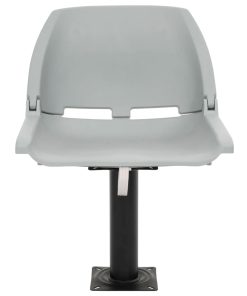 Set Sedile Barca Pieghevole 2pz Senza Cuscino Grigio 48x51x41cm