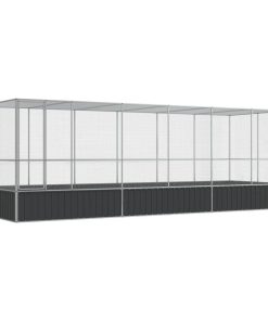 Voliera Con Estensione Argento 625x207x212 Cm In Acciaio