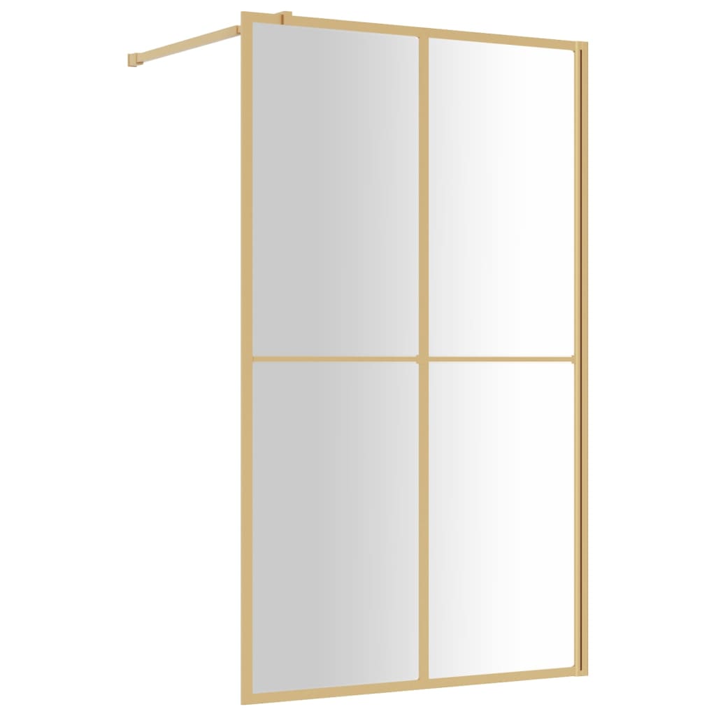 Parete Per Doccia WalK-In Vetro Trasparente Esg 118x195 Cm Oro - Image 6