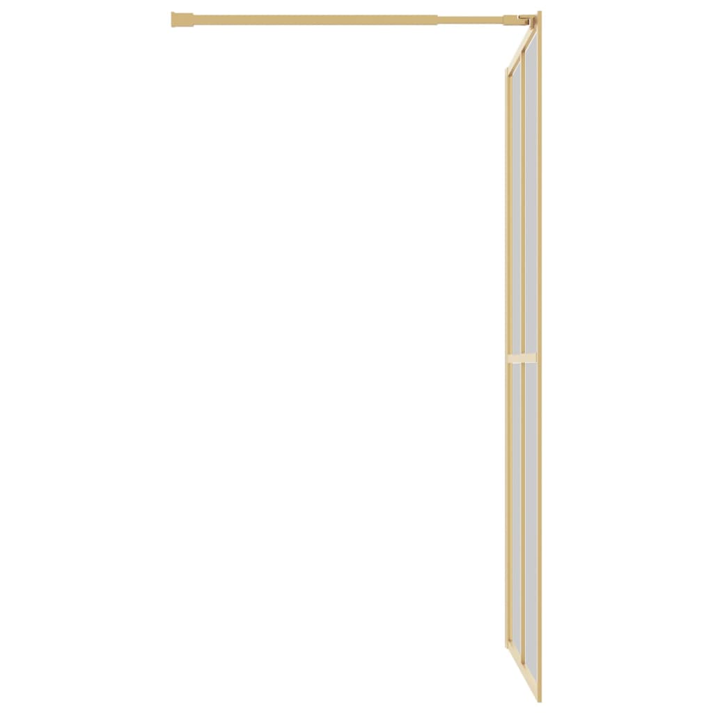Parete Per Doccia WalK-In Vetro Trasparente Esg 118x195 Cm Oro - Image 2