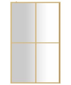 Parete Per Doccia WalK-In Vetro Trasparente Esg 118x195 Cm Oro