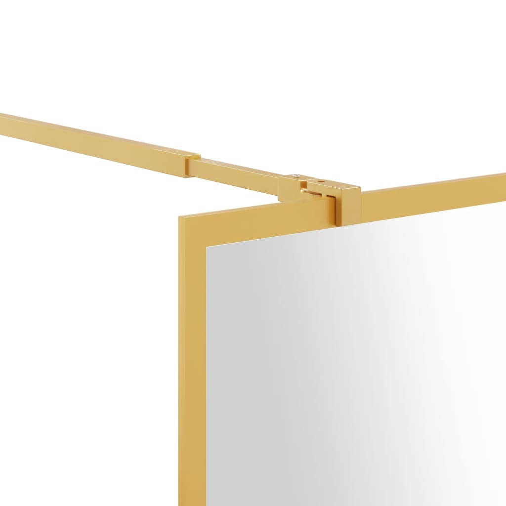 Parete Per Doccia WalK-In Vetro Trasparente Esg 118x195 Cm Oro - Image 4