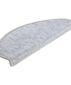 Tappetini Per Scale 15 Pz Grigio Chiaro 65x24x4 cm