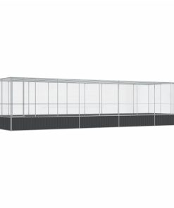 Voliera Con Estensione Argento 932x307x212 Cm In Acciaio