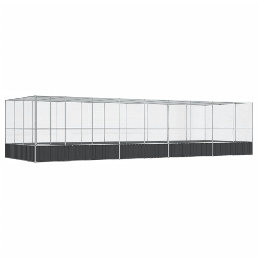 Voliera Con Estensione Argento 932x307x212 Cm In Acciaio
