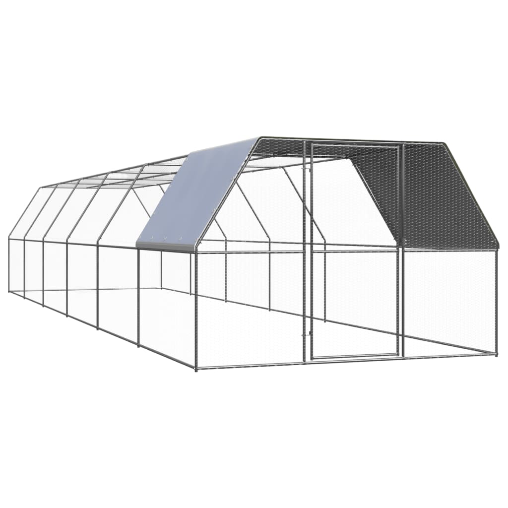 Pollaio Per Esterni 3x12x2 M In Acciaio Zincato