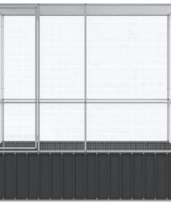 Voliera Argento 210,5x107x212 Cm In Acciaio