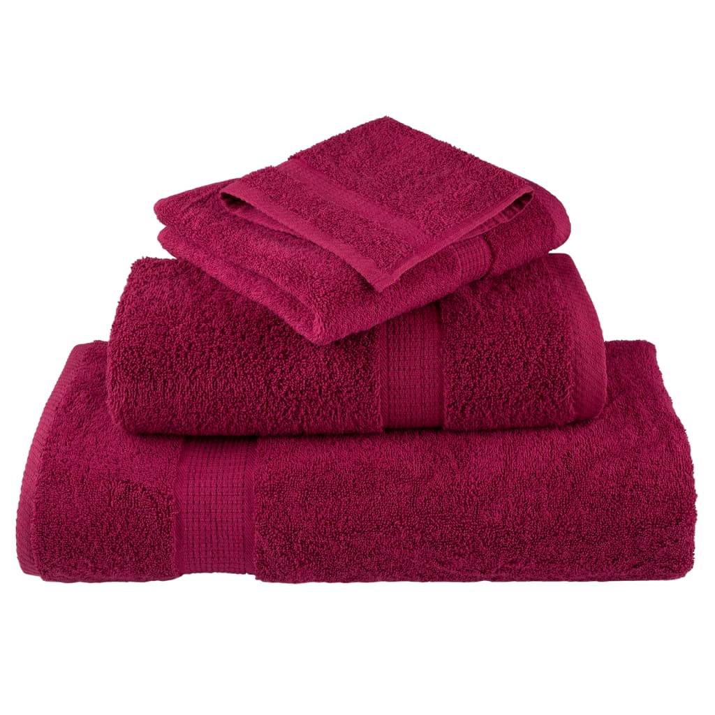 Asciugamani Da Bagno Solund 4 Pz Bordeaux 100x150cm 600gsm