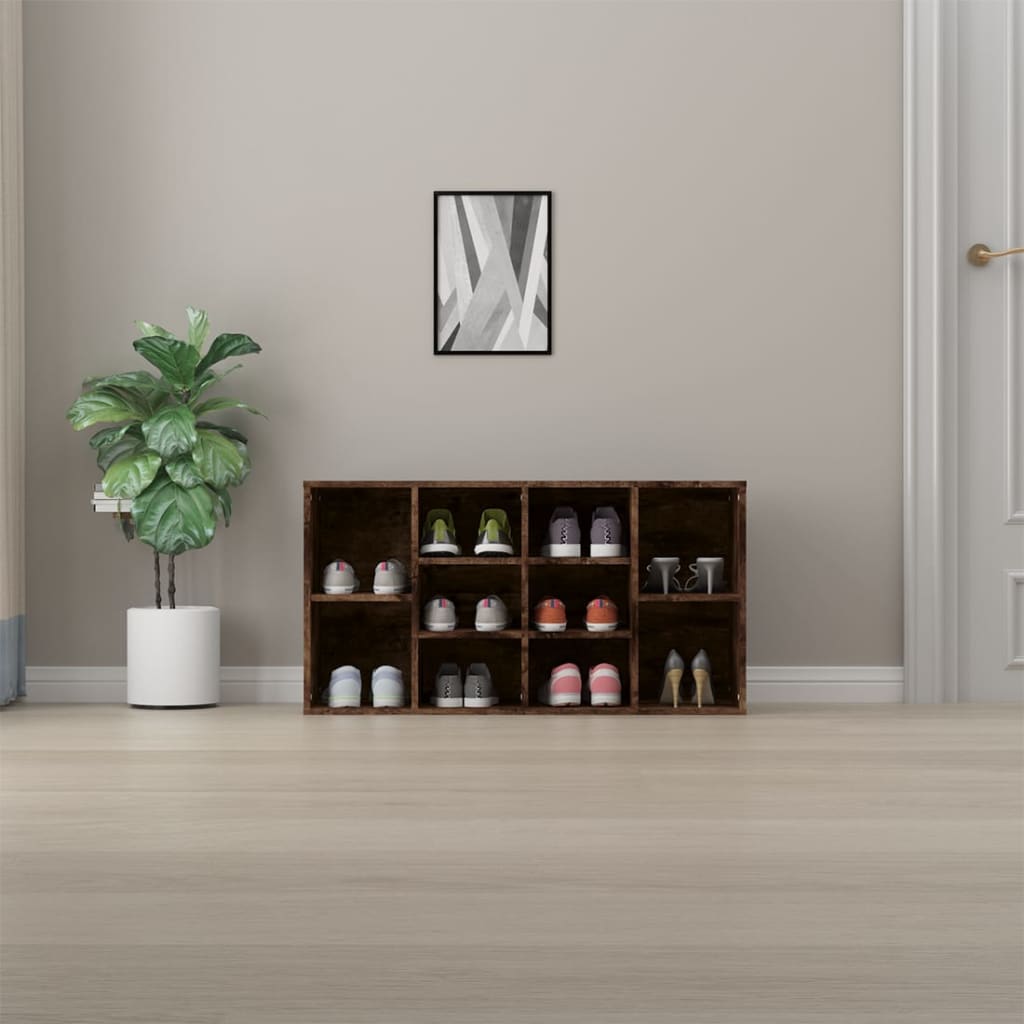 Scarpiera Rovere Fumo 103x30x55 Cm In Legno Multistrato