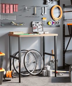 Banco Lavoro 100x60x(73-99,5) Cm Legno Di Faggio Rettangolare