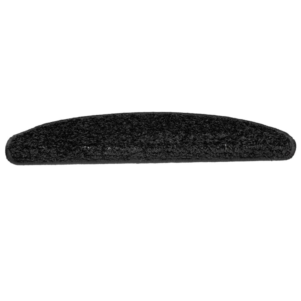 Tappetini Per Scale 15 Pz Neri 65x21x4 cm