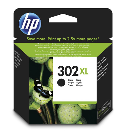 Hp 302xl Black (f6u68ae) - Cartuccia Originale Ad Alta Efficienza