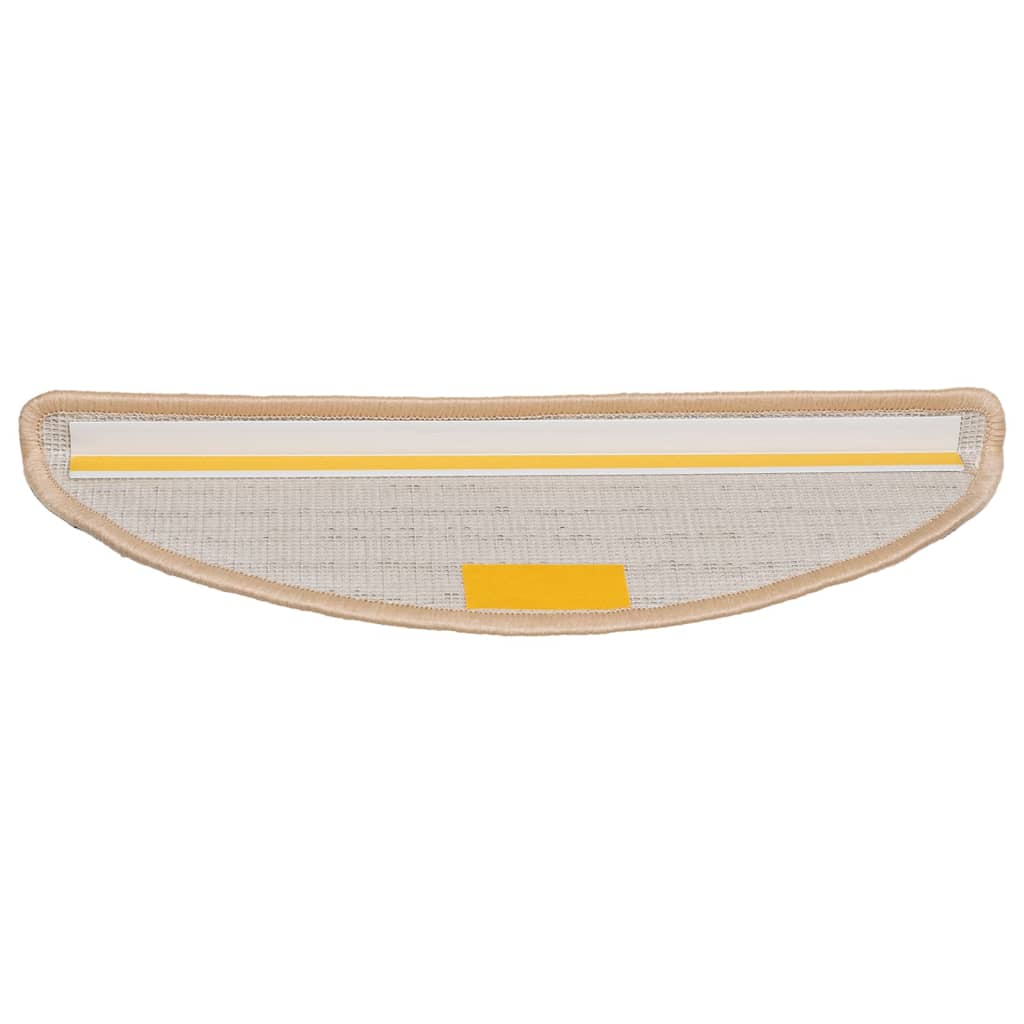 Tappetini Per Scale 15 Pz 56x17x3 Cm Crema Semicircolari - Image 3