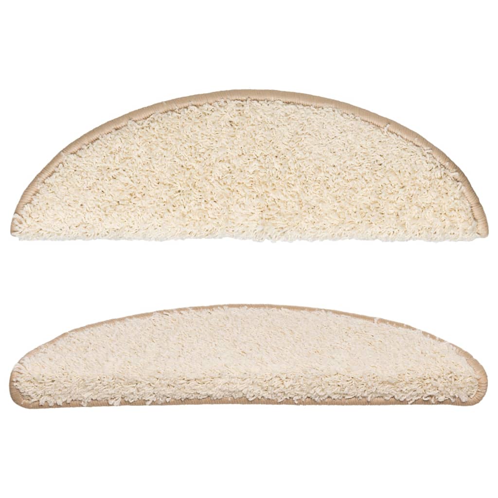 Tappetini Per Scale 15 Pz 56x17x3 Cm Crema Semicircolari - Image 5