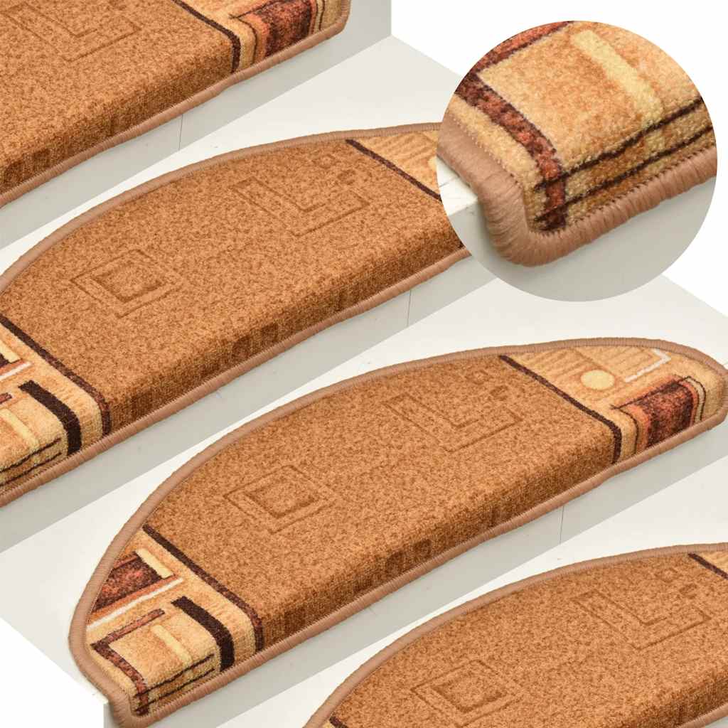 Tappetini Autoadesivi Per Scale 15 Pz Beige 65x21x4 cm - Image 3