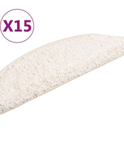 Tappetini Per Scale 15 Pz 56x17x3 Cm Bianco Semicircolari