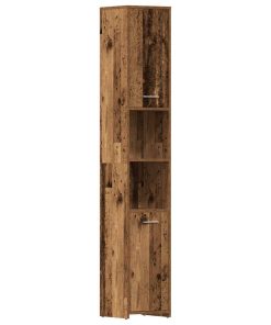 Set Mobili Da Bagno 3 Pz Legno Antico In Legno Multistrato