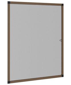 Zanzariera Per Finestre Marrone 100x120 cm